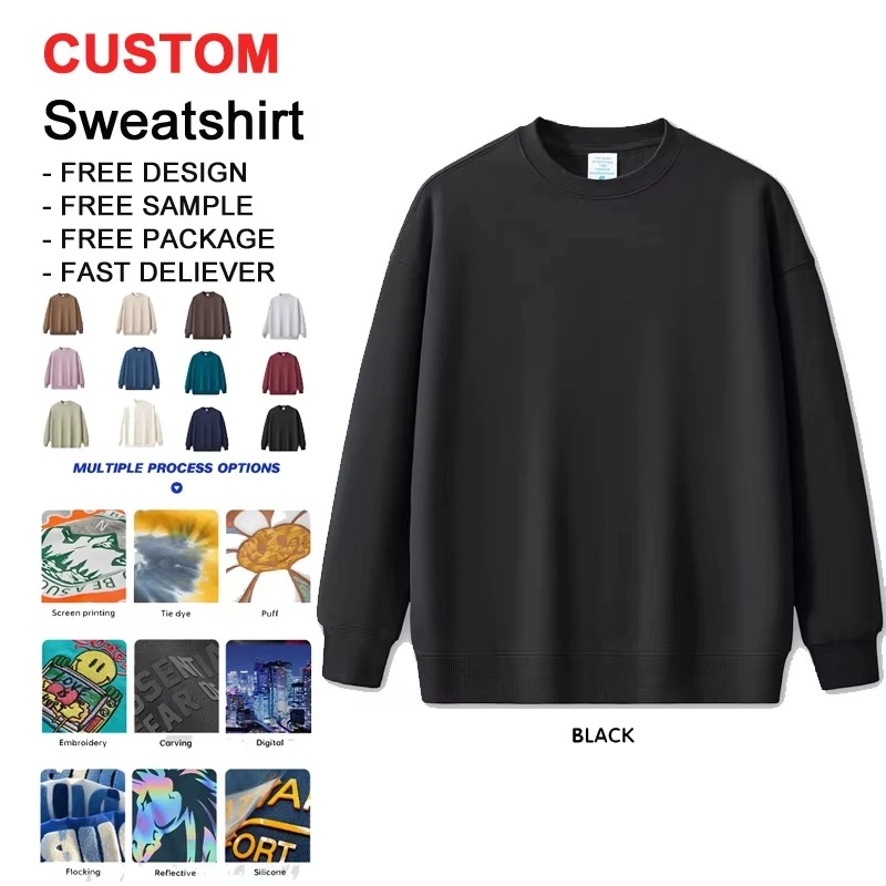 custom crewneck sweatshirt wholesale OEM apparel manufacturer China